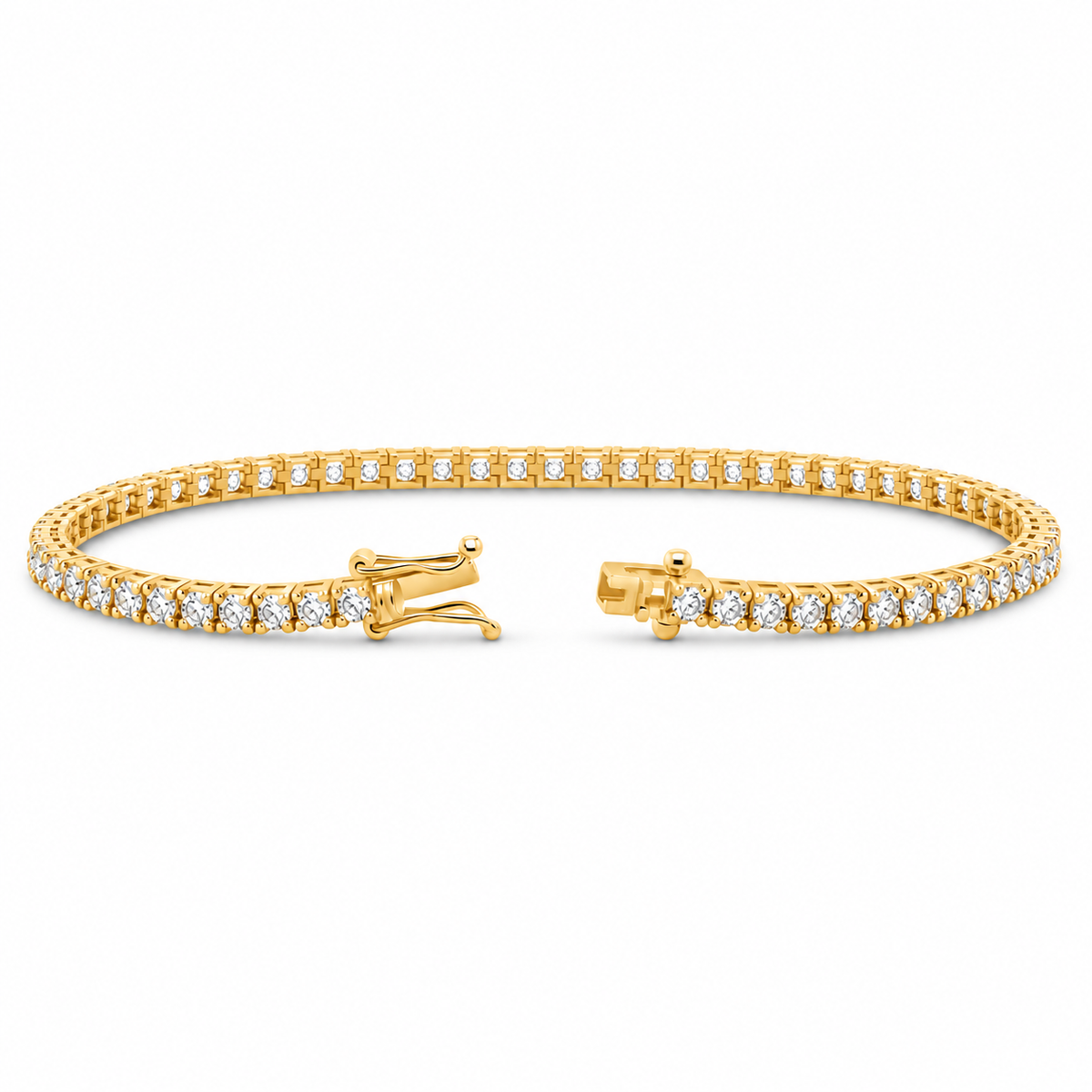 Classic Lab Diamond Tennis Bracelet – Yellow Gold