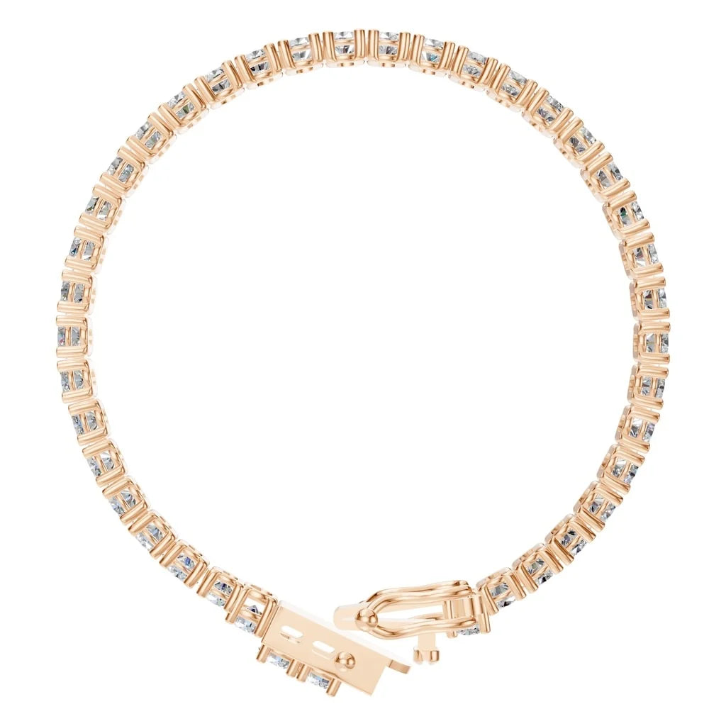Round Lab Diamond Tennis Bracelet – ca. 10 ct | Roségold