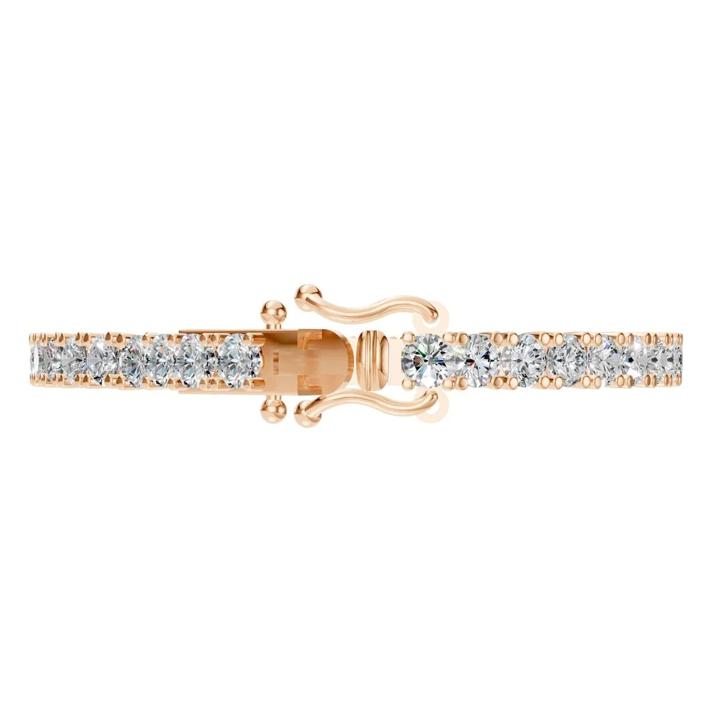 Round Lab Diamond Tennis Bracelet – ca. 10 ct | Roségold