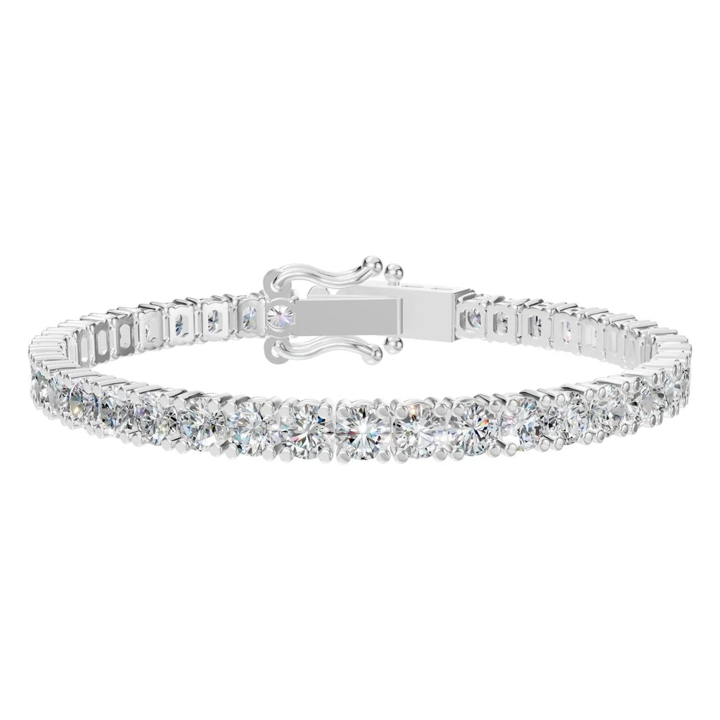 Round Lab Diamond Tennis Bracelet – ca. 10 ct | Weißgold