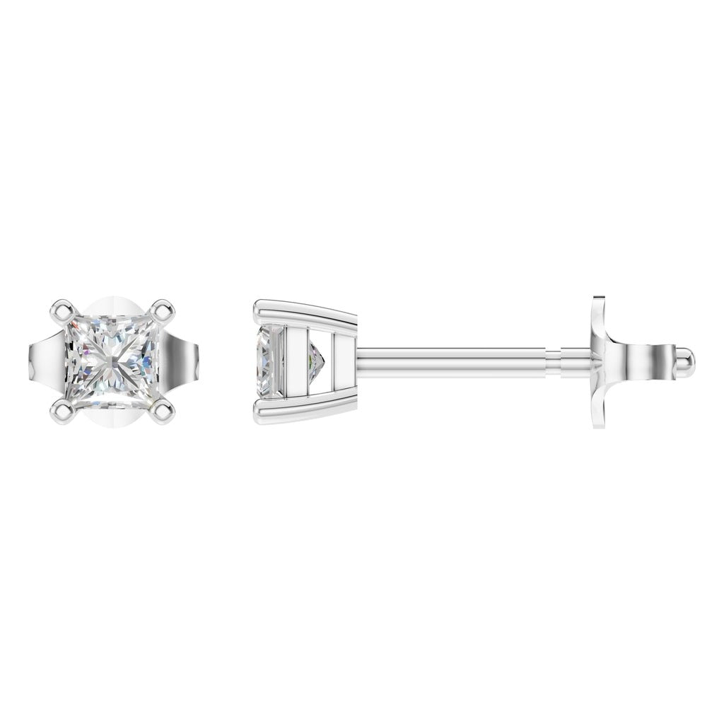 Lab-Diamond Solitaire-Ohrstecker – Princess | EA-9910 – Designansicht
