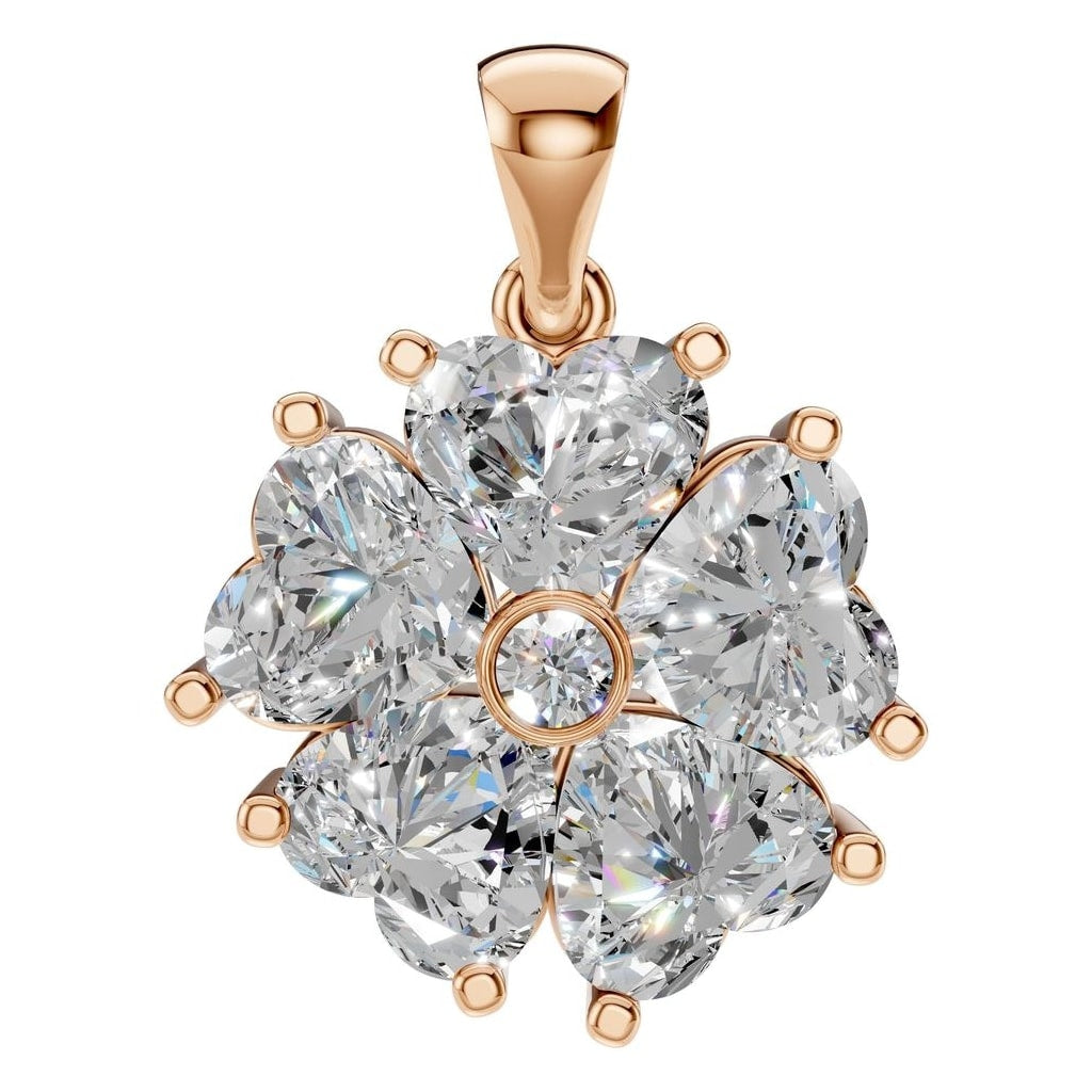 THE ZIOR PE-0756 Round Multi Stone – Roségold mit Diamantbesatz