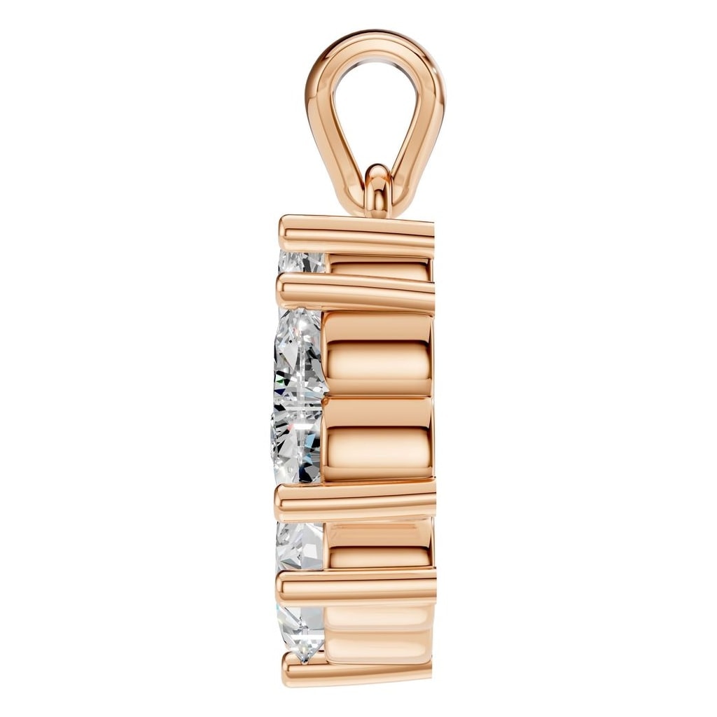 THE ZIOR PE-0756 Round Multi Stone – Roségold mit Diamantbesatz