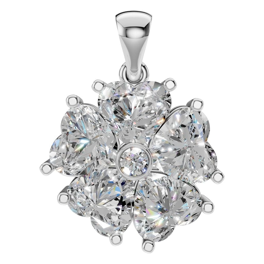 THE ZIOR PE-0756 Round Multi Stone – Weißgold mit Diamantbesatz