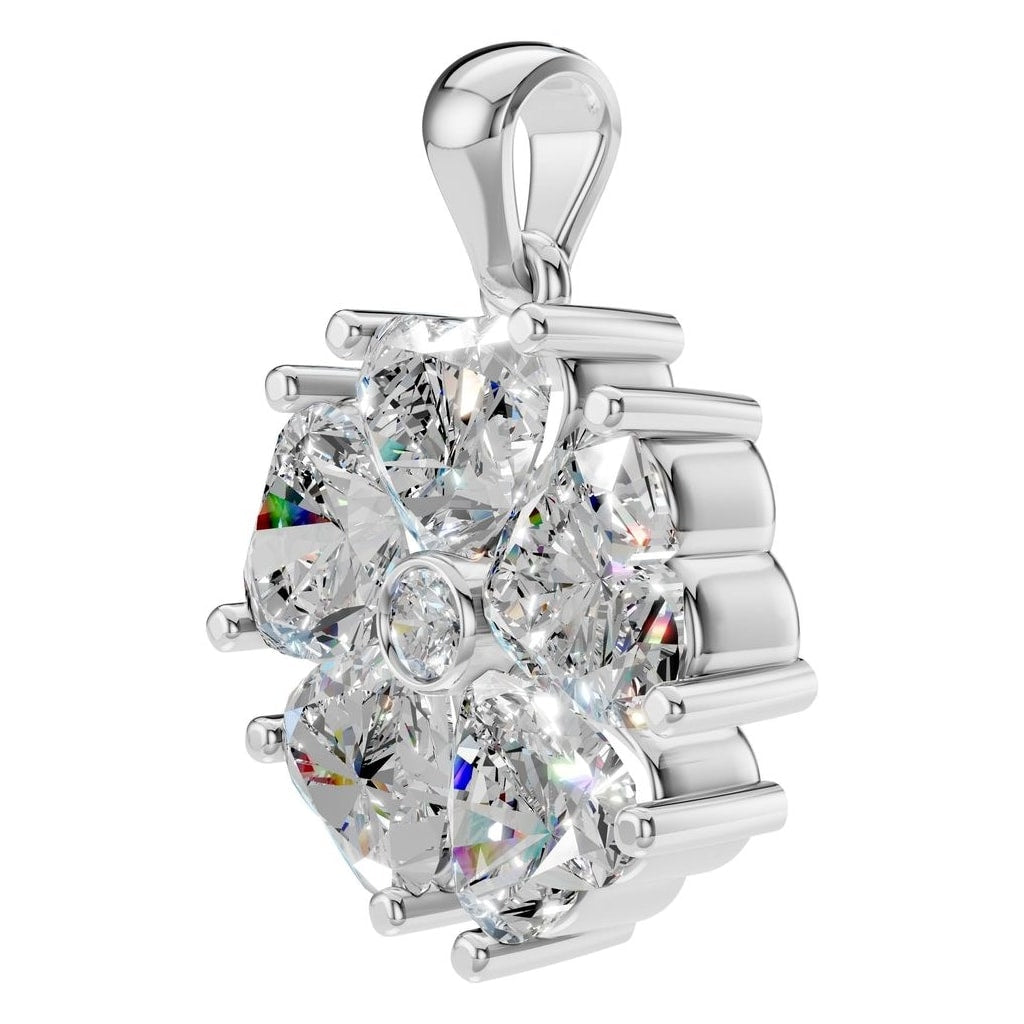 THE ZIOR PE-0756 Round Multi Stone – Weißgold mit Diamantbesatz