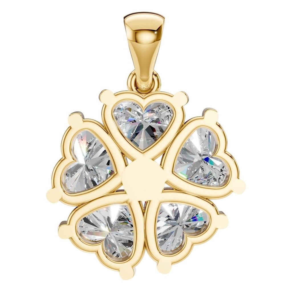 THE ZIOR PE-0756 Round Multi Stone – Gelbgold mit Diamantbesatz
