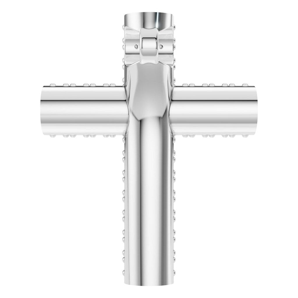 THE ZIOR PE-1518 Round Cross – Weißgold mit Diamantbesatz