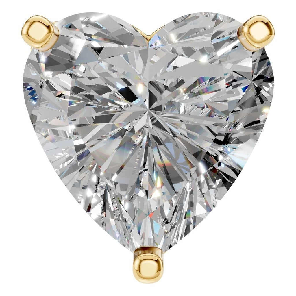 THE ZIOR PE-1669 Heart Solitaire – Gelbgold mit Diamantbesatz