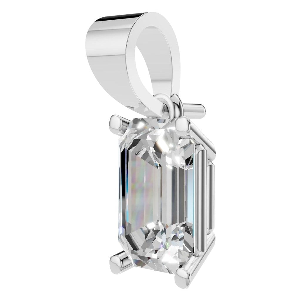 THE ZIOR PE-1923 Emerald Solitaire – Weißgold mit Diamantbesatz
