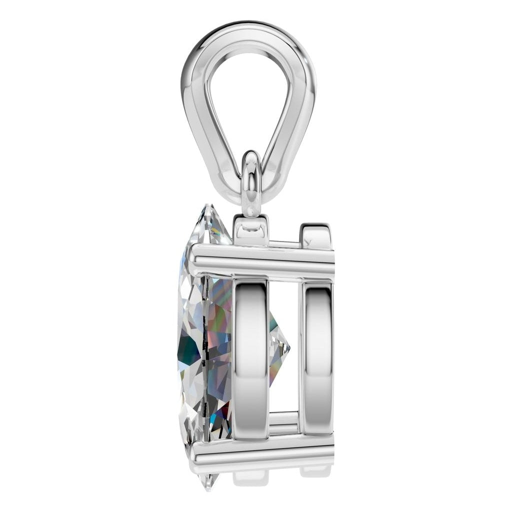 THE ZIOR PE-1923 Oval Solitaire – Weißgold mit Diamantbesatz