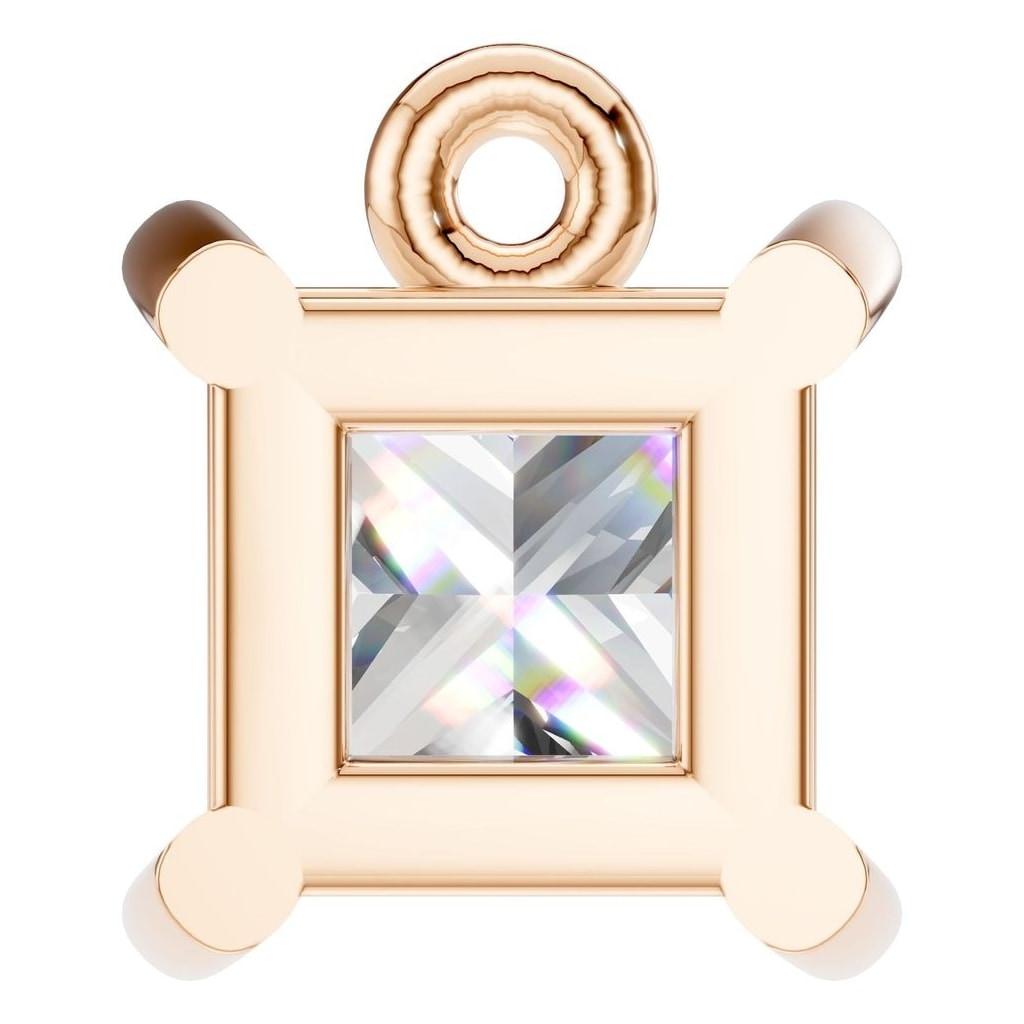 THE ZIOR PE-1923 Princess Solitaire – Roségold mit Diamantbesatz