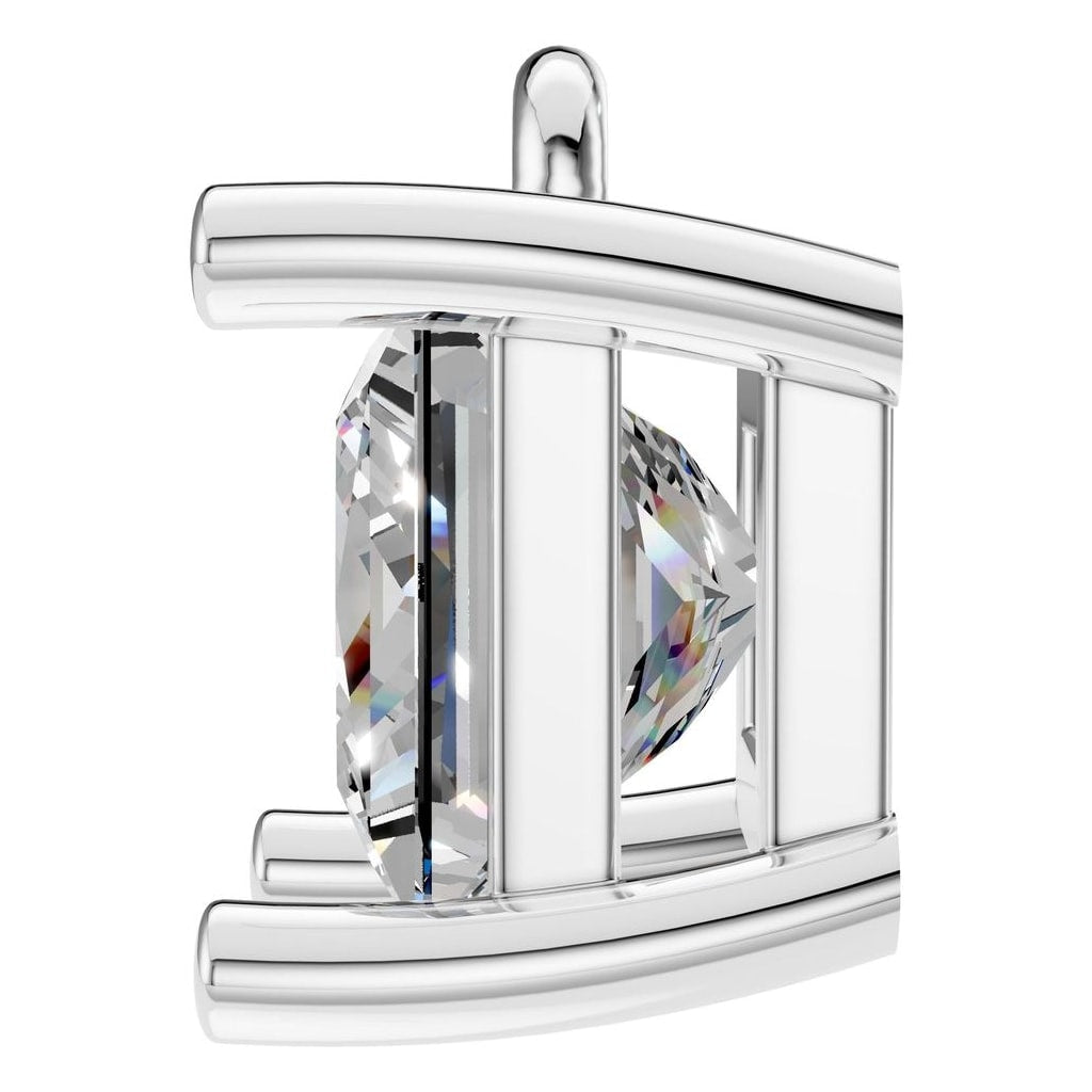 THE ZIOR PE-1923 Princess Solitaire – Weißgold mit Diamantbesatz