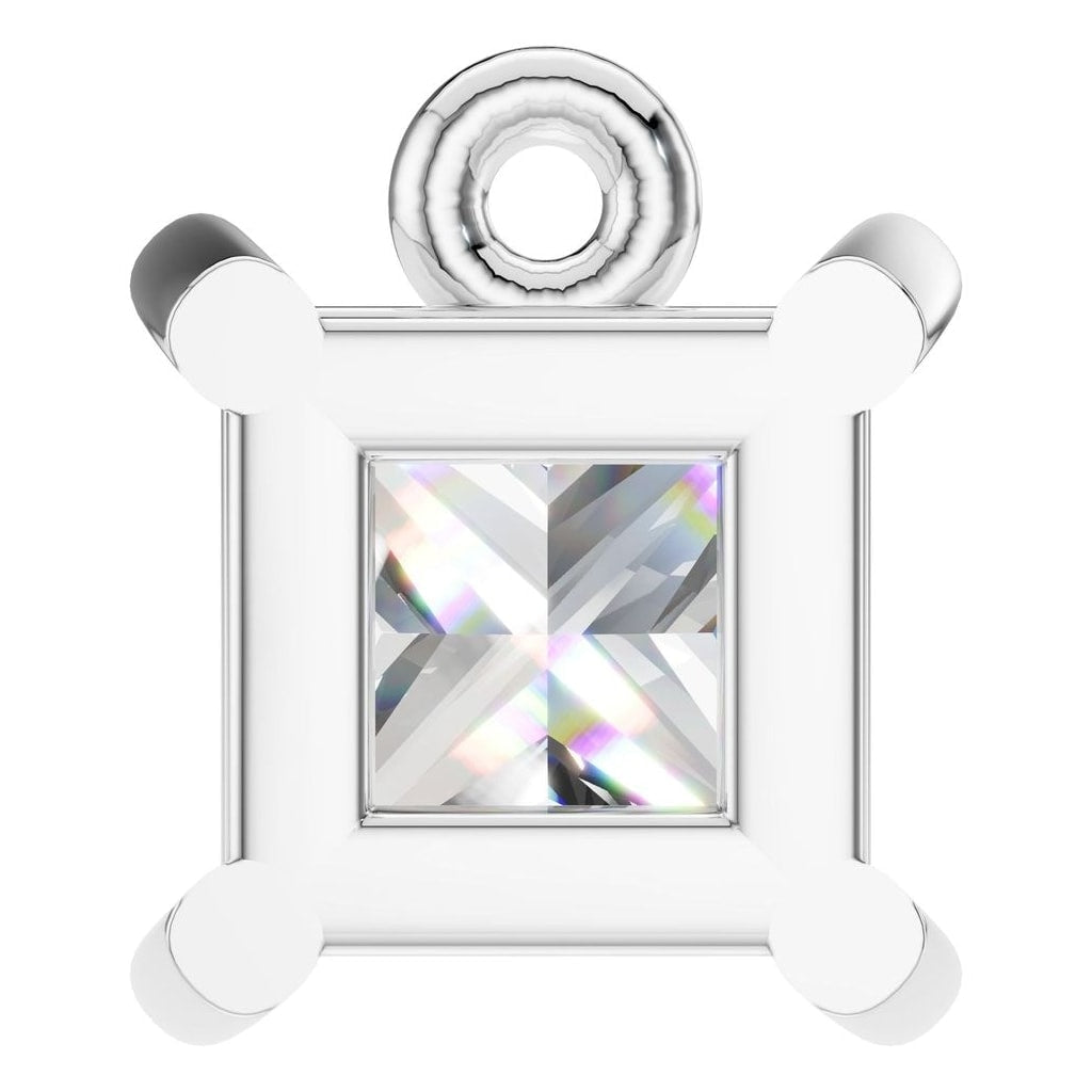 THE ZIOR PE-1923 Princess Solitaire – Weißgold mit Diamantbesatz