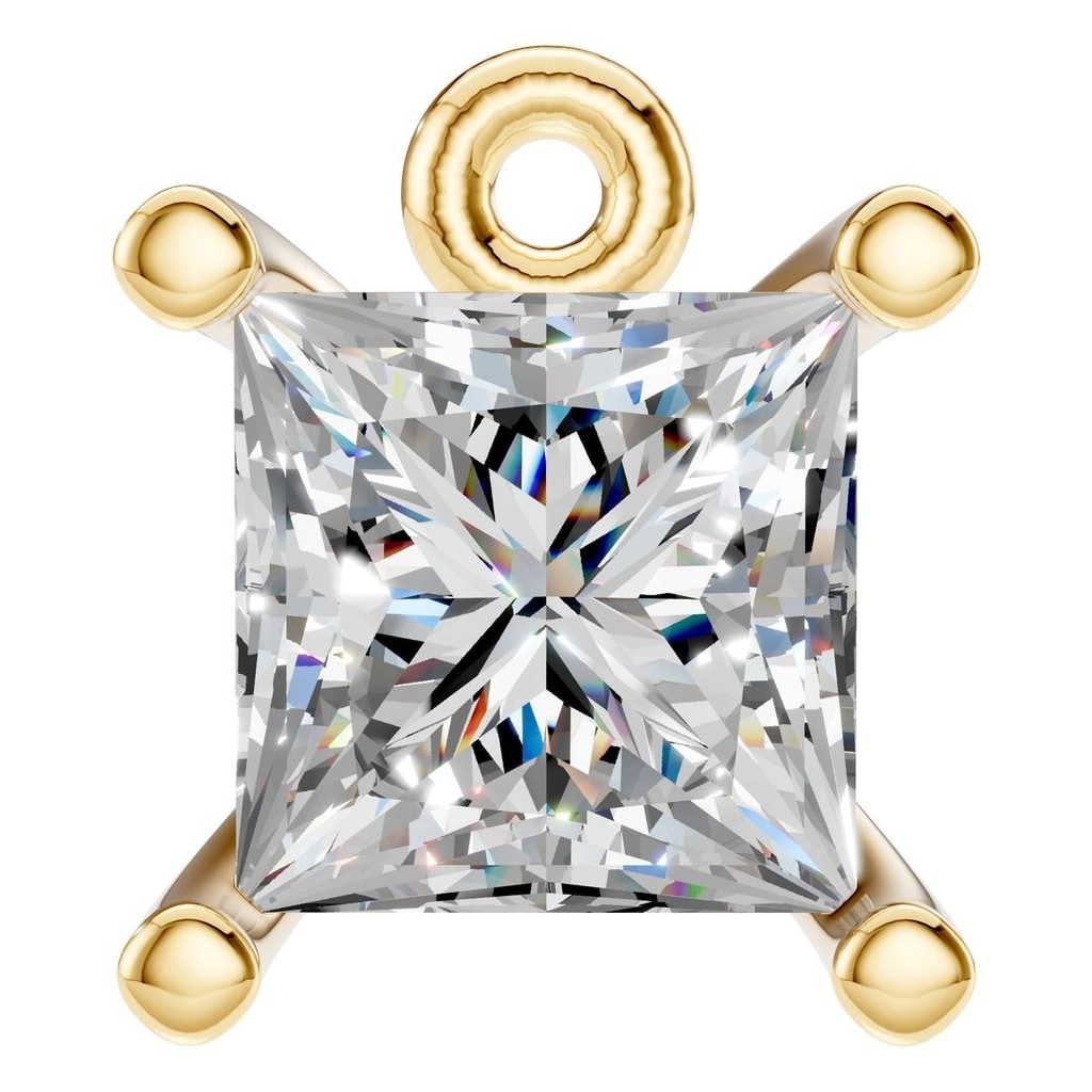 THE ZIOR PE-1923 Princess Solitaire – Gelbgold mit Diamantbesatz