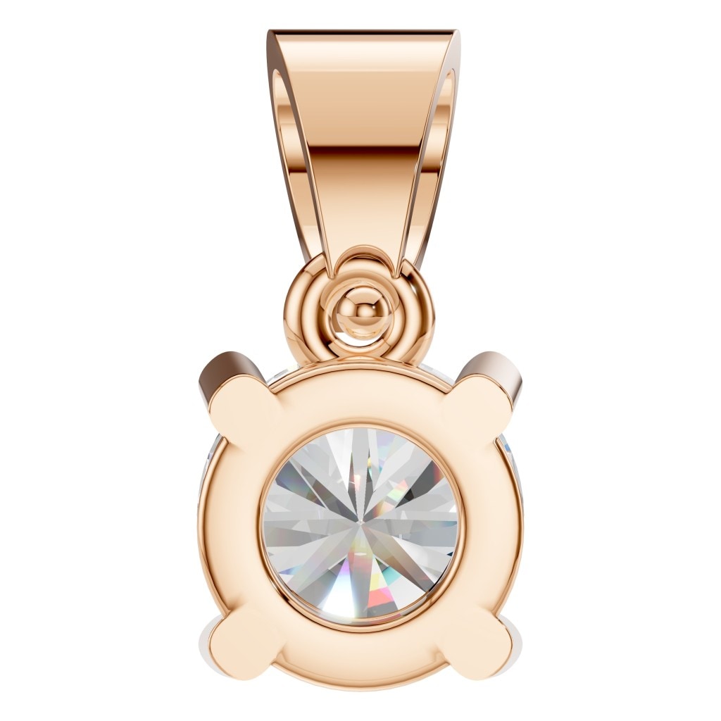 THE ZIOR PE-1923 Round Solitaire – Roségold mit Diamantbesatz