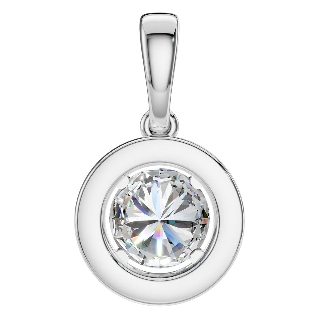 THE ZIOR PE-2296 Round Accented Halo – Weißgold mit Diamantbesatz