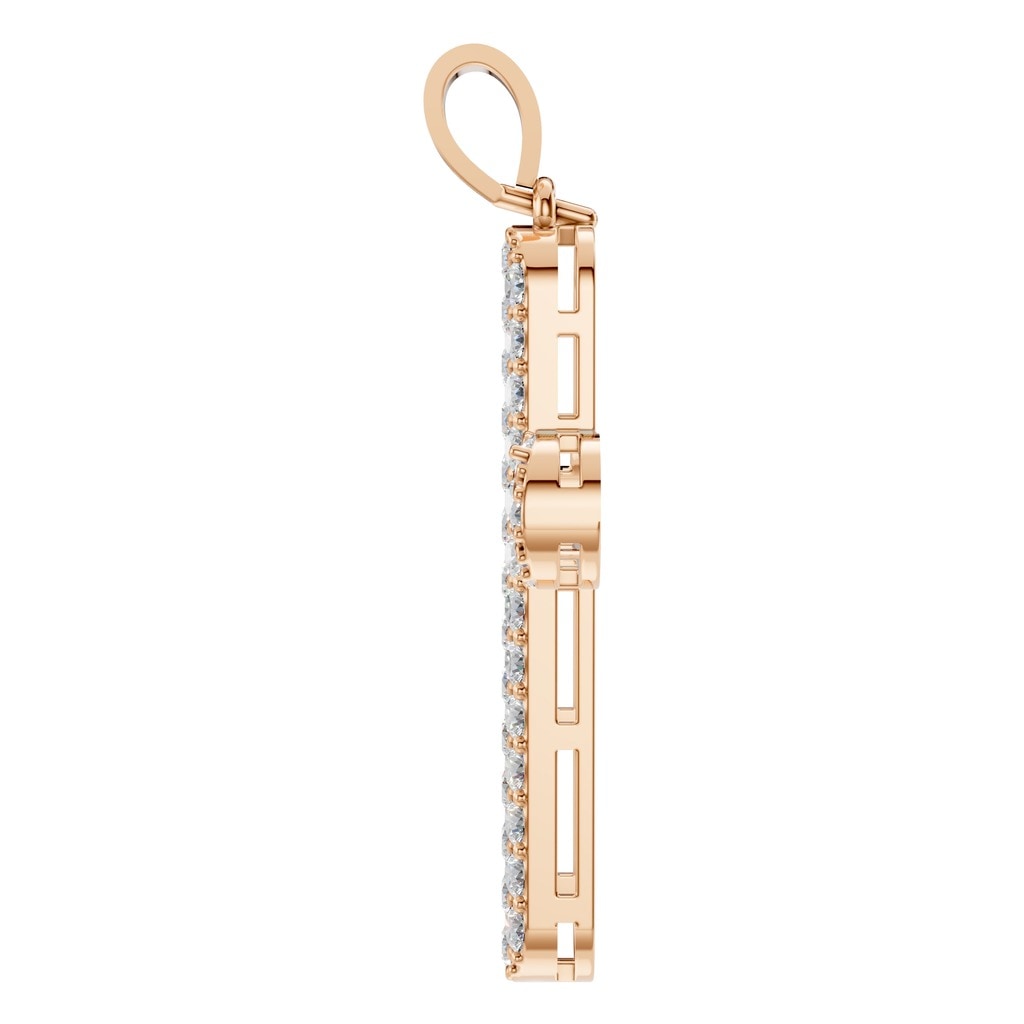 THE ZIOR PE-5179 Round Cross – Roségold mit Diamantbesatz