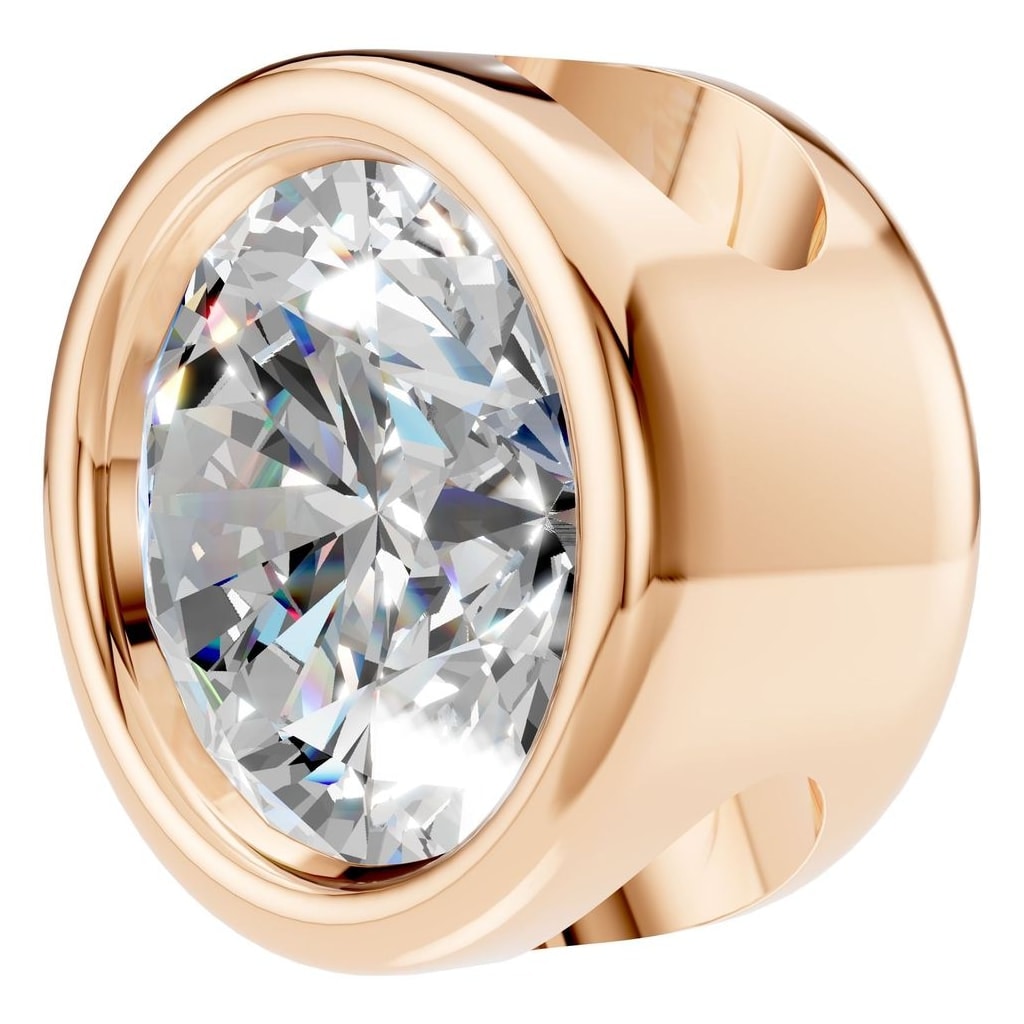 THE ZIOR PE-7552 Round Solitaire – Roségold mit Diamantbesatz