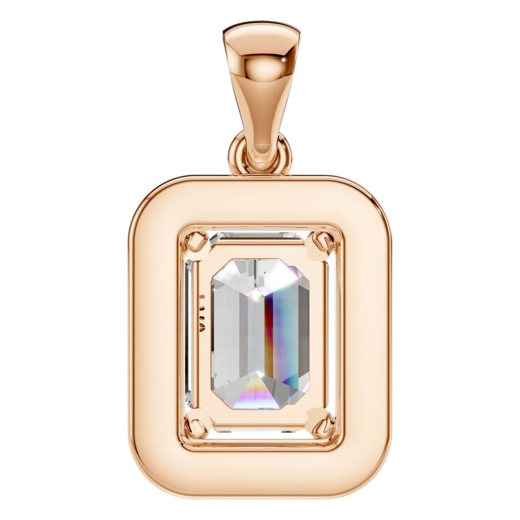 THE ZIOR PE-8165 Emerald Halo – Roségold mit Diamantbesatz