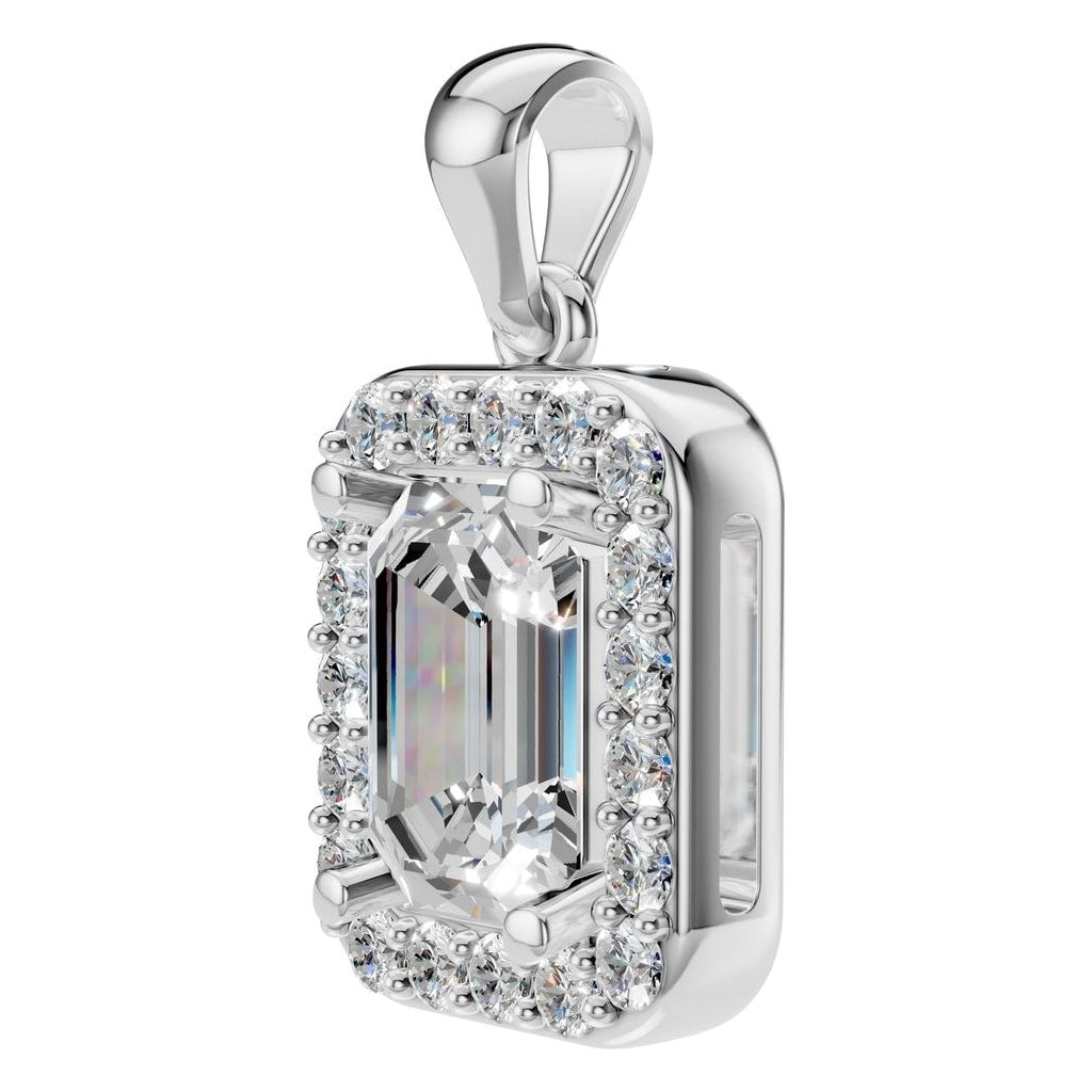 THE ZIOR PE-8165 Emerald Halo – Weißgold mit Diamantbesatz