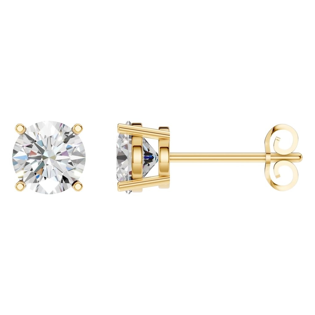 THE ZIOR EA-0839 – Brillantschliff, Gelbgold, Hauptansicht, Designvisualisierung mit Steinbesatz