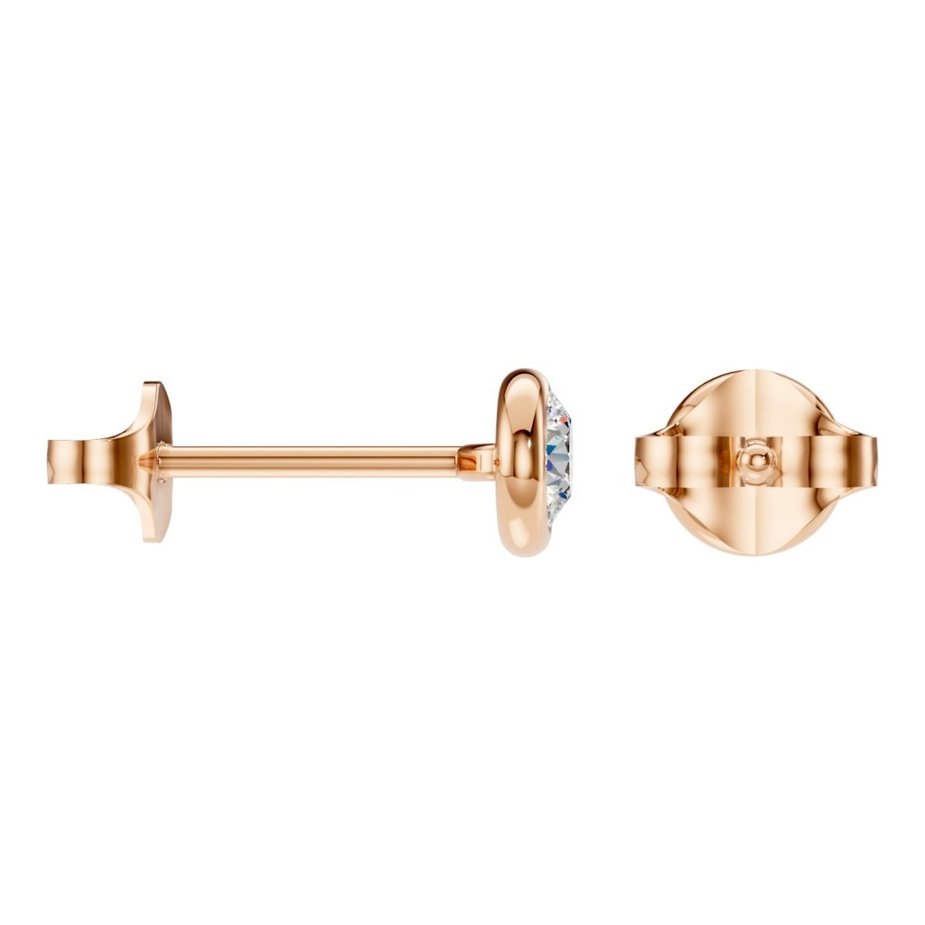 THE ZIOR EA-5172 – Brillantschliff, Roségold, Ansicht, Designvisualisierung mit Steinbesatz