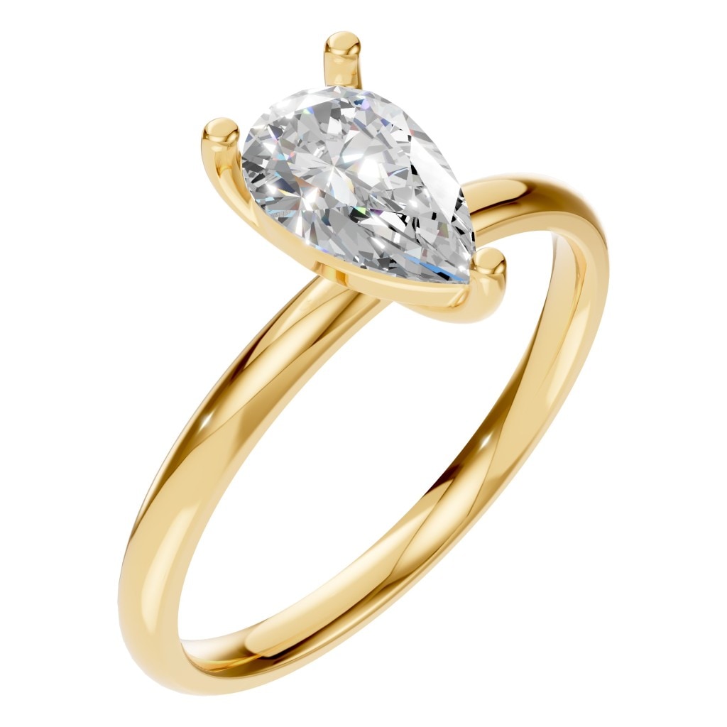 Pear Lab Diamond Solitaire Ring – ca. 1,15 ct | RI-3359 – Ring mit gefasstem Stein