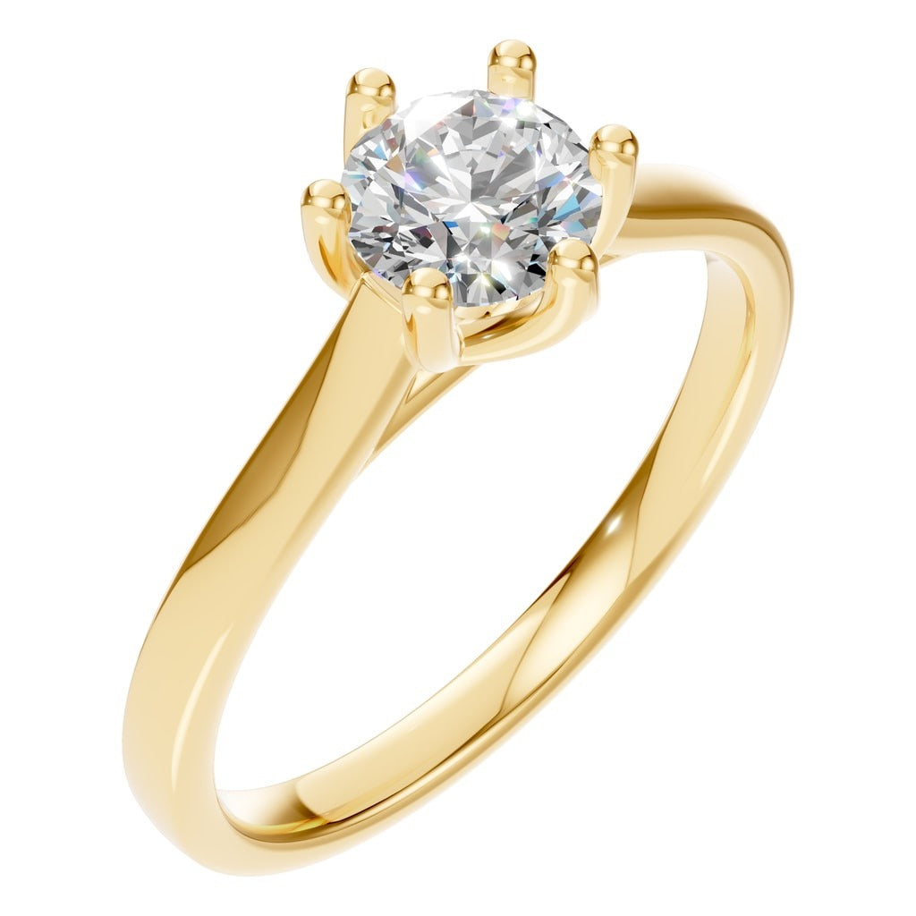 Round Lab Diamond Solitaire Ring – ca. 0,5 ct | RI-7207 – Ring mit gefasstem Stein