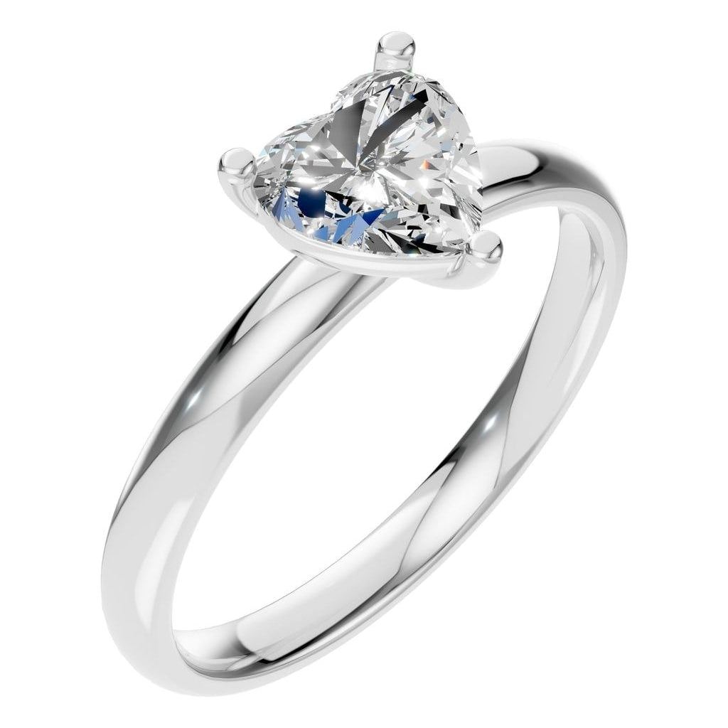 Heart Lab Diamond Solitaire Ring – ca. 0,75 ct | RI-7942 – Ring mit gefasstem Stein