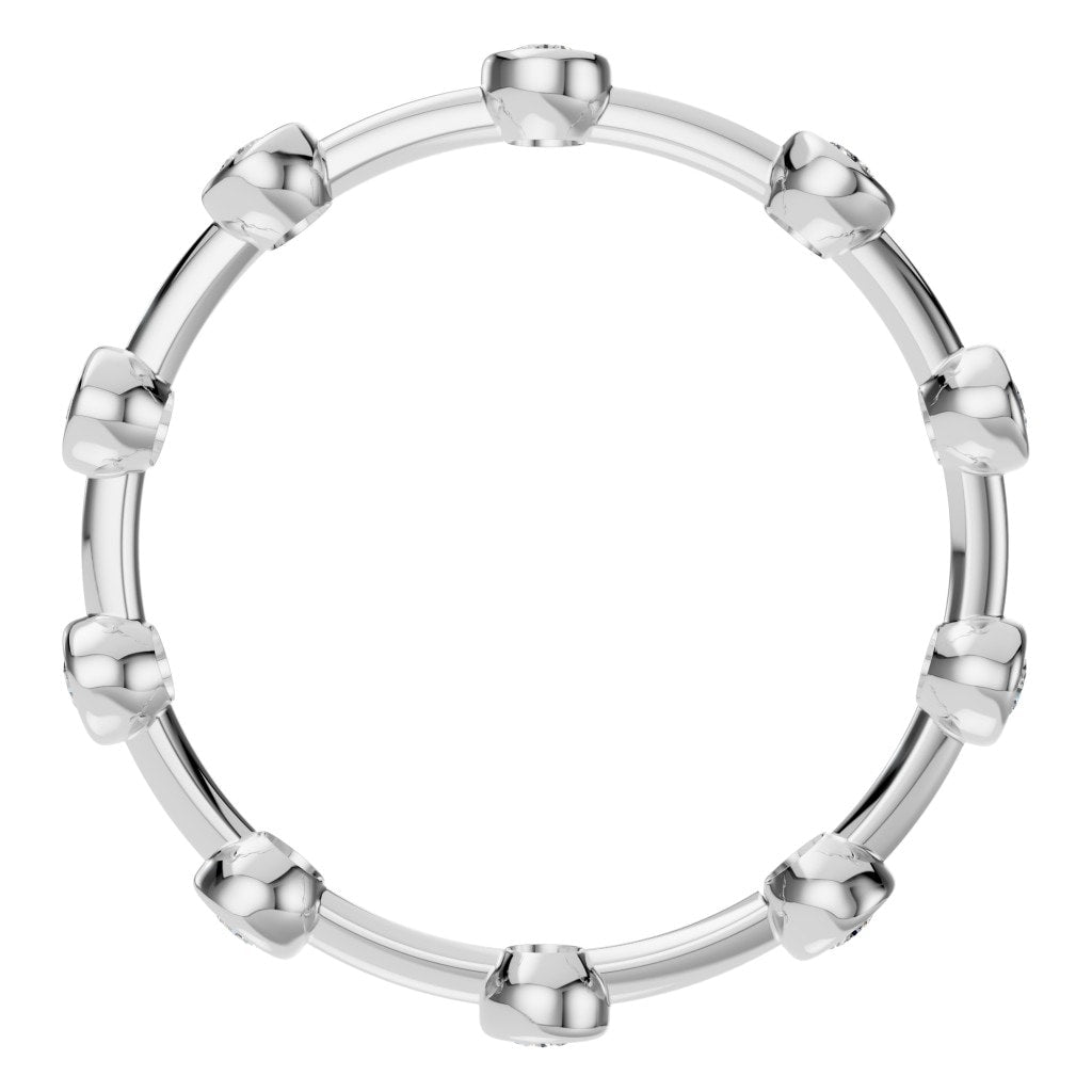 Round Lab Diamond Eternity Ring – ca. 0.2 ct | RI-8497 – Draufsicht mit Steinbesatz