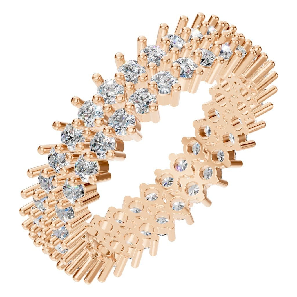 Round Lab Diamond Eternity Ring – ca. 1.6 ct | RI-9415 – Roségold mit Steinbesatz