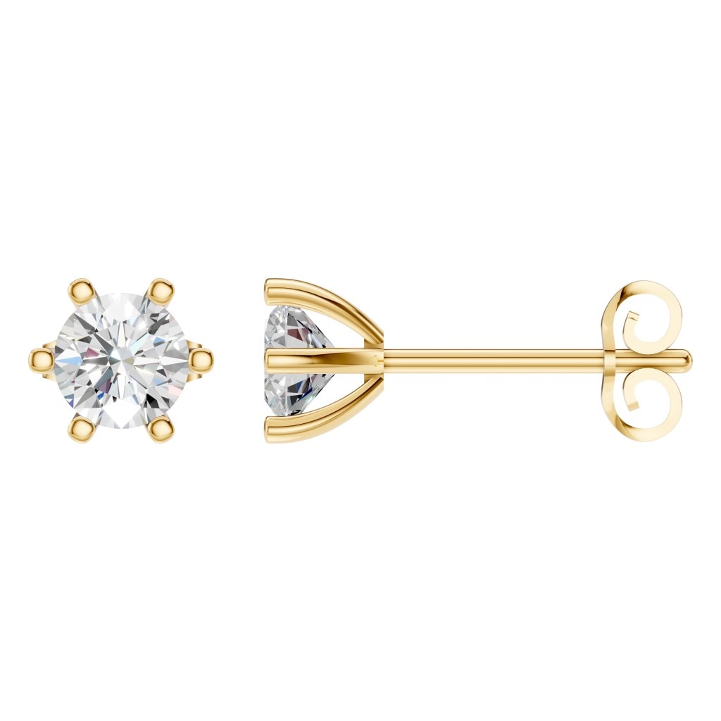 THE ZIOR Solitaire-Ohrstecker – Designvisualisierung mit Steinbesatz