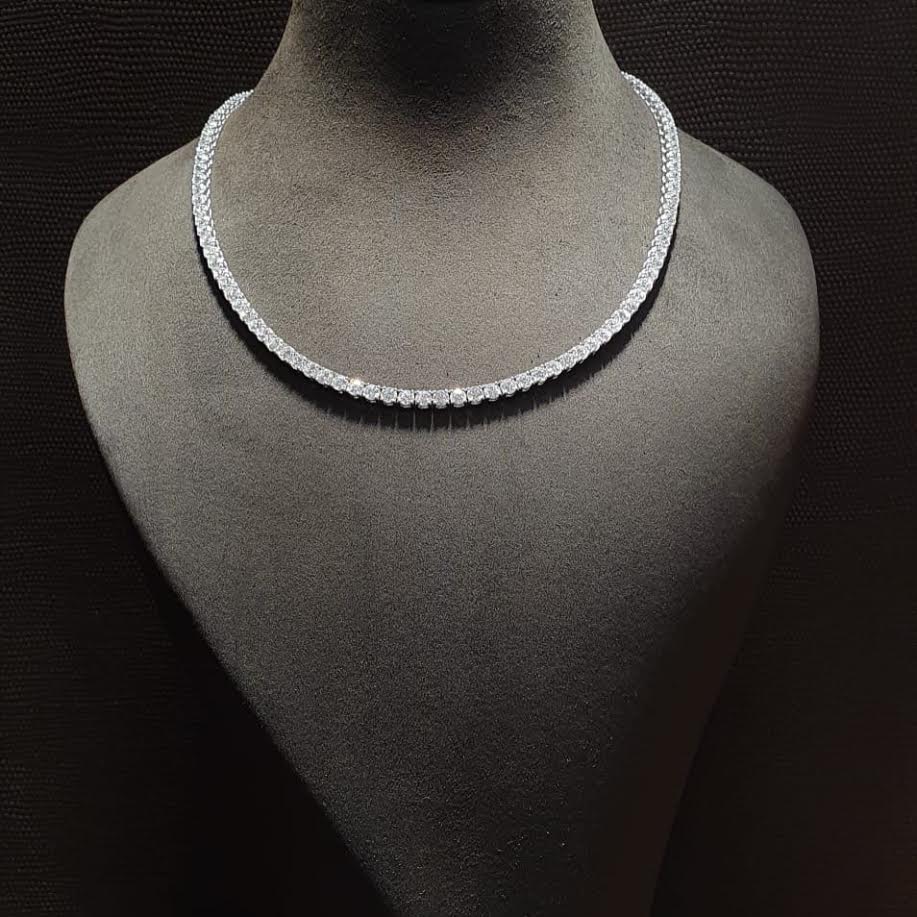 Moissanite classique - Chaîne tennis