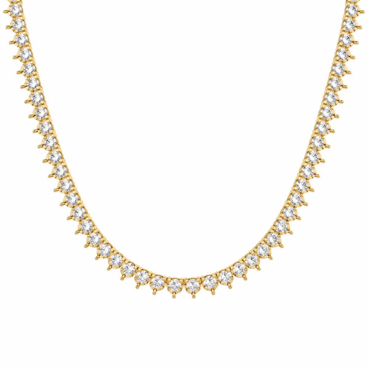 Lab-Diamond Tennis-Halskette – Rund | NE-5556