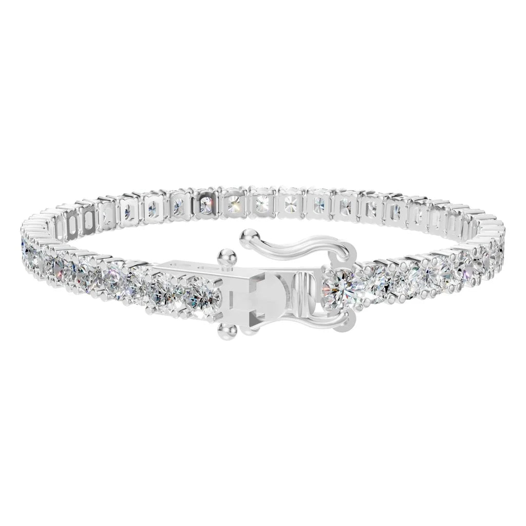 Round Lab Diamond Tennis Bracelet – ca. 10 ct | Weißgold