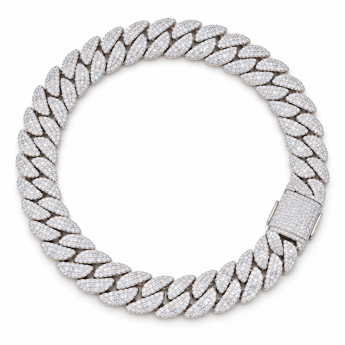 Chaîne cubaine T-Square – Ice out 15 mm