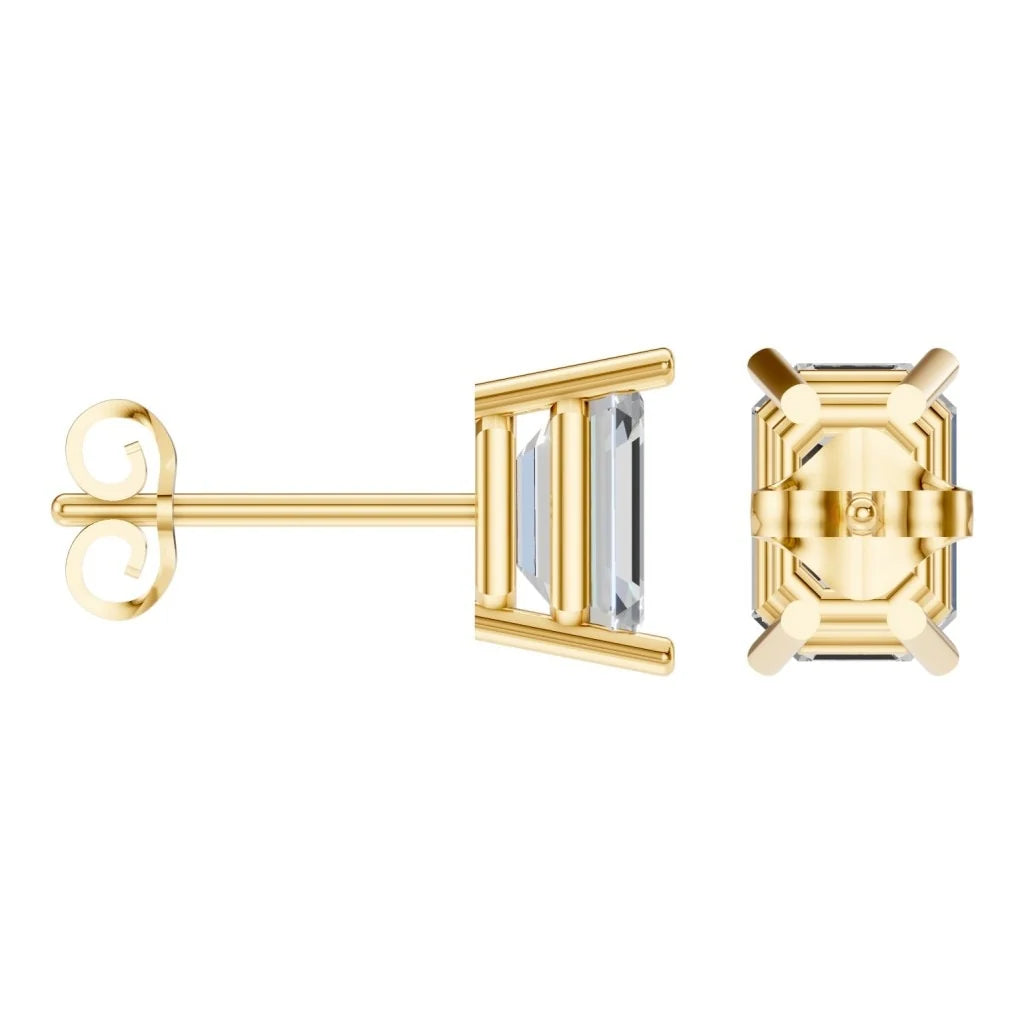Lab-Diamond Solitaire-Ohrstecker – Emerald | EA-7845