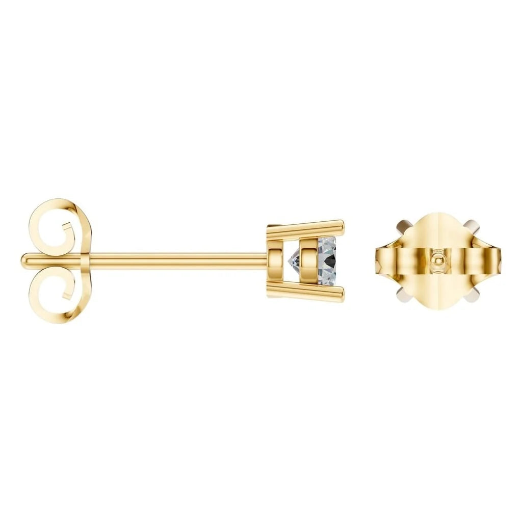 Lab-Diamond Solitaire-Ohrstecker – Rund | EA-0839