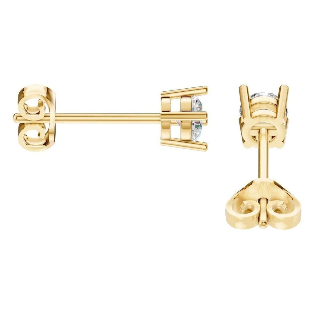 Lab-Diamond Solitaire-Ohrstecker – Rund | EA-0839