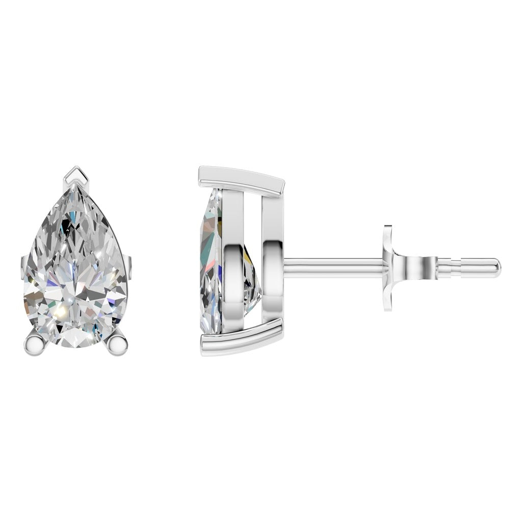 Lab-Diamond Solitaire-Ohrstecker – Tropfen | EA-1865 – Designansicht