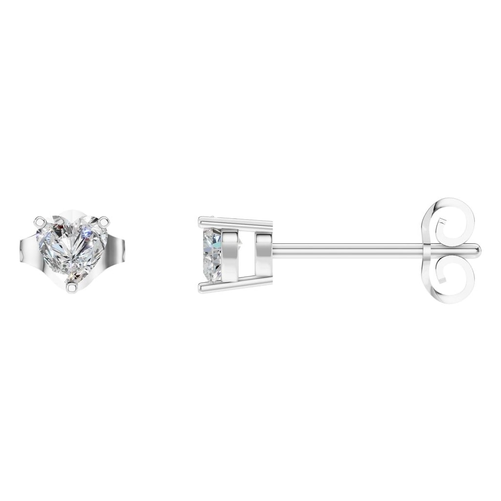 Lab-Diamond Solitaire-Ohrstecker – Herz | EA-8133 – Designansicht