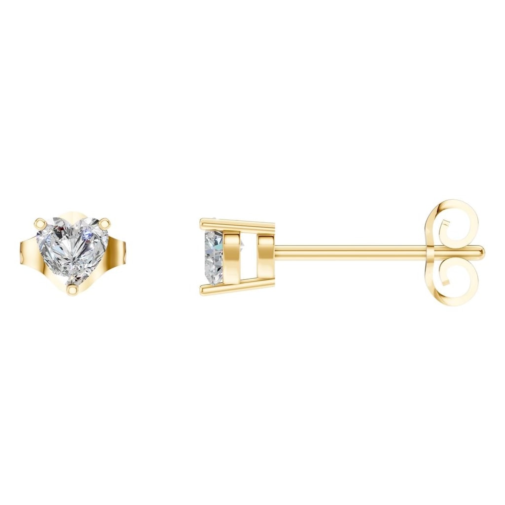 Lab-Diamond Solitaire-Ohrstecker – Herz | EA-8133 – Designansicht