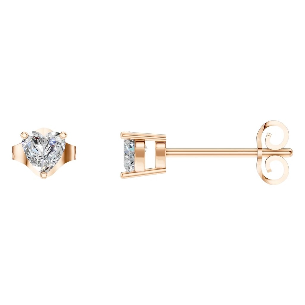 Lab-Diamond Solitaire-Ohrstecker – Herz | EA-8133 – Designansicht