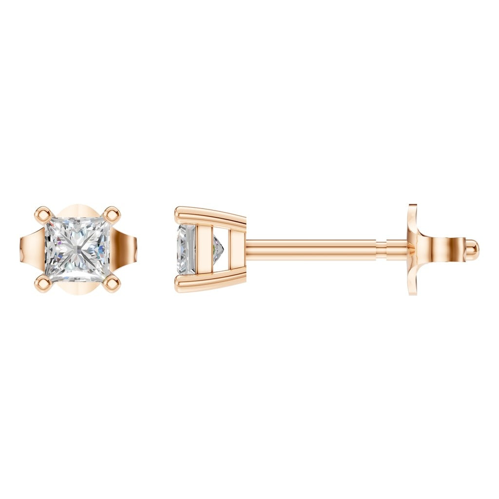 Lab-Diamond Solitaire-Ohrstecker – Princess | EA-9910 – Designansicht