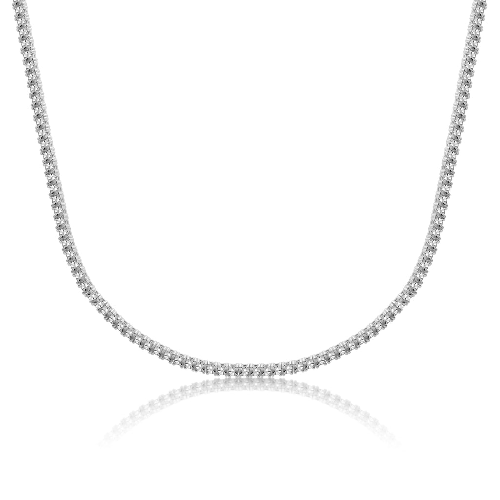 Lab-Diamond Tennis-Halskette – Rund | NE-9515 – Designansicht