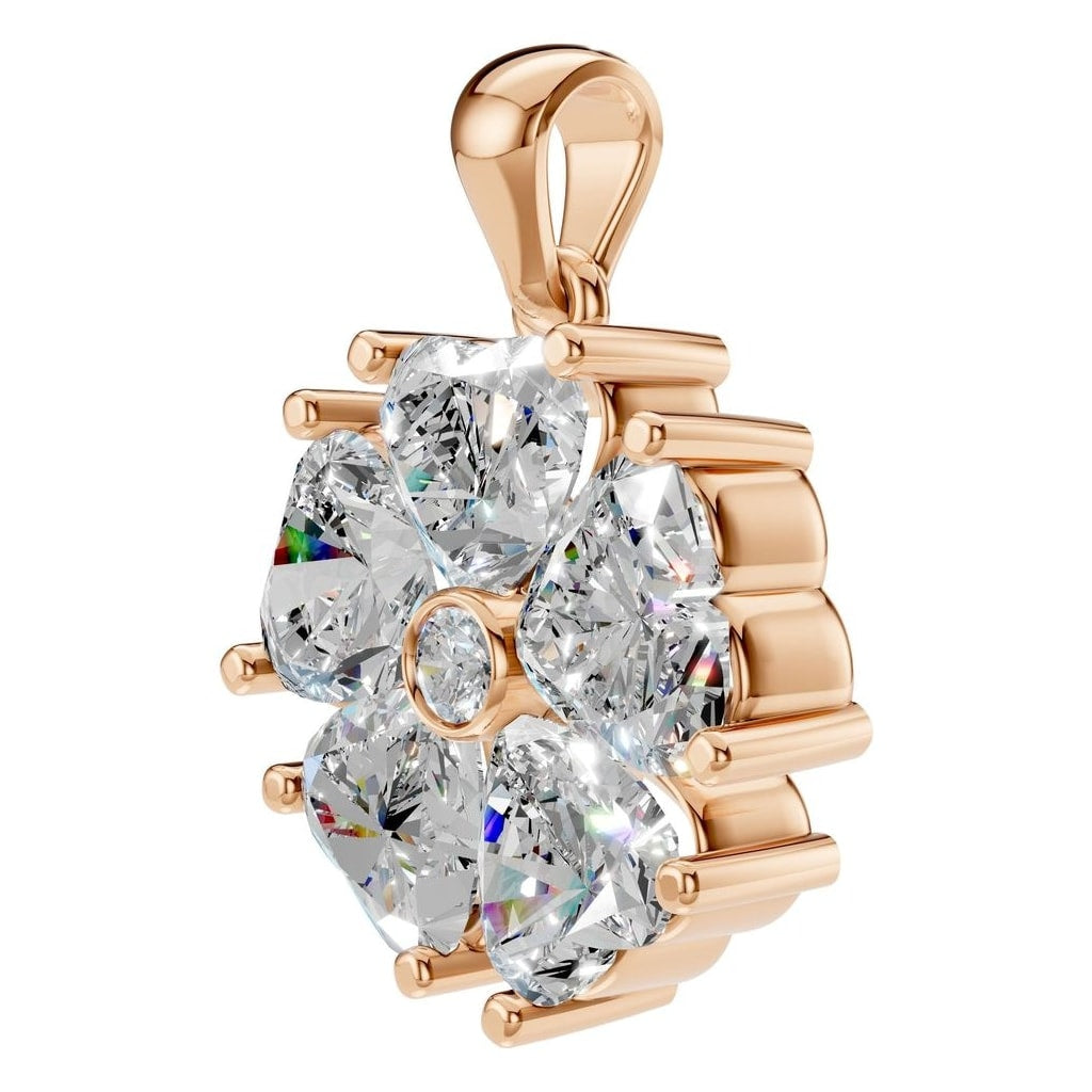 THE ZIOR PE-0756 Round Multi Stone – Roségold mit Diamantbesatz