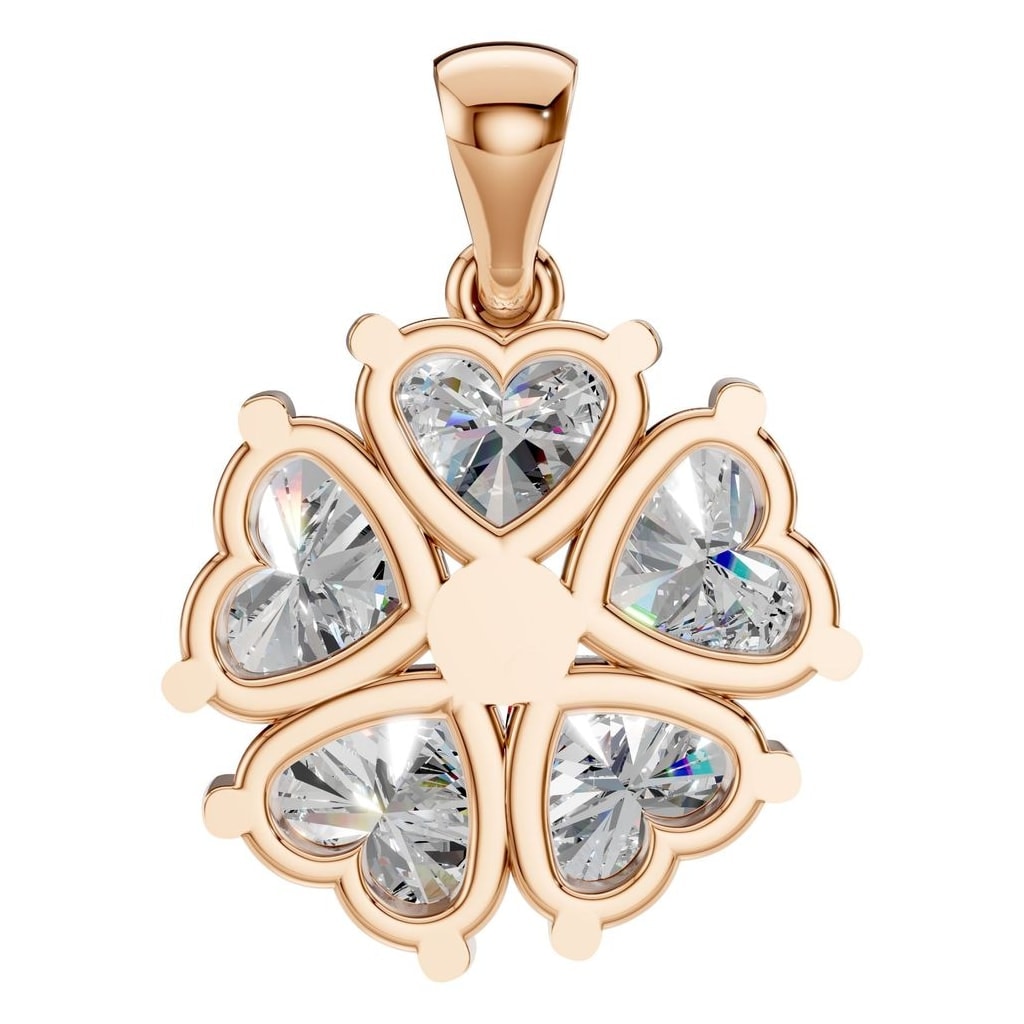 THE ZIOR PE-0756 Round Multi Stone – Roségold mit Diamantbesatz