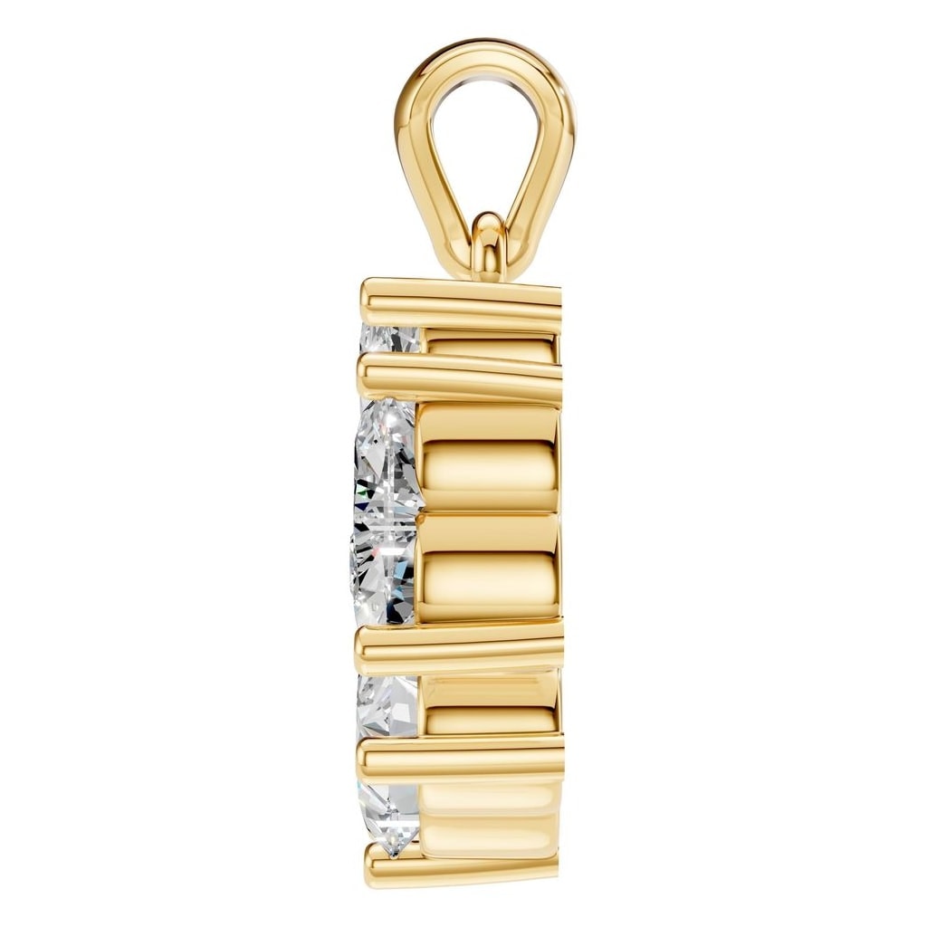 THE ZIOR PE-0756 Round Multi Stone – Gelbgold mit Diamantbesatz