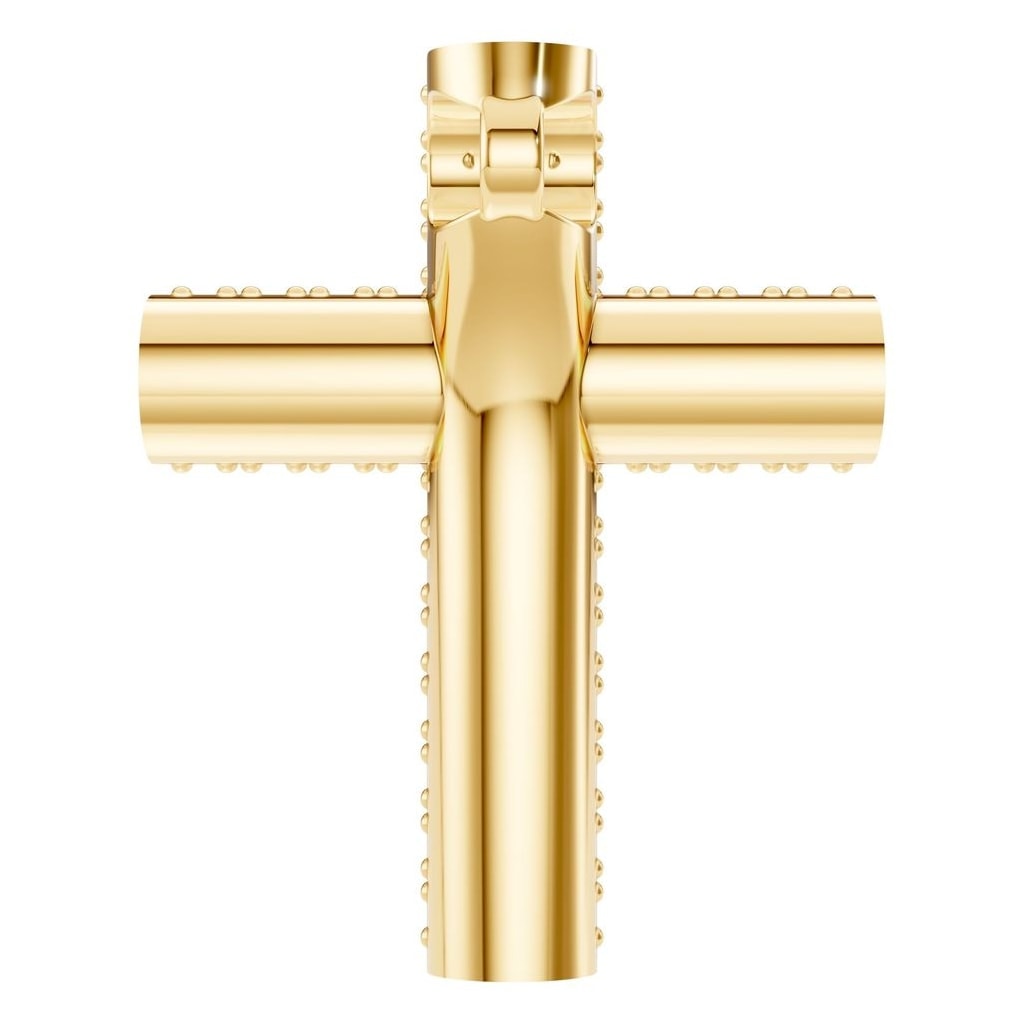 THE ZIOR PE-1518 Round Cross – Gelbgold mit Diamantbesatz