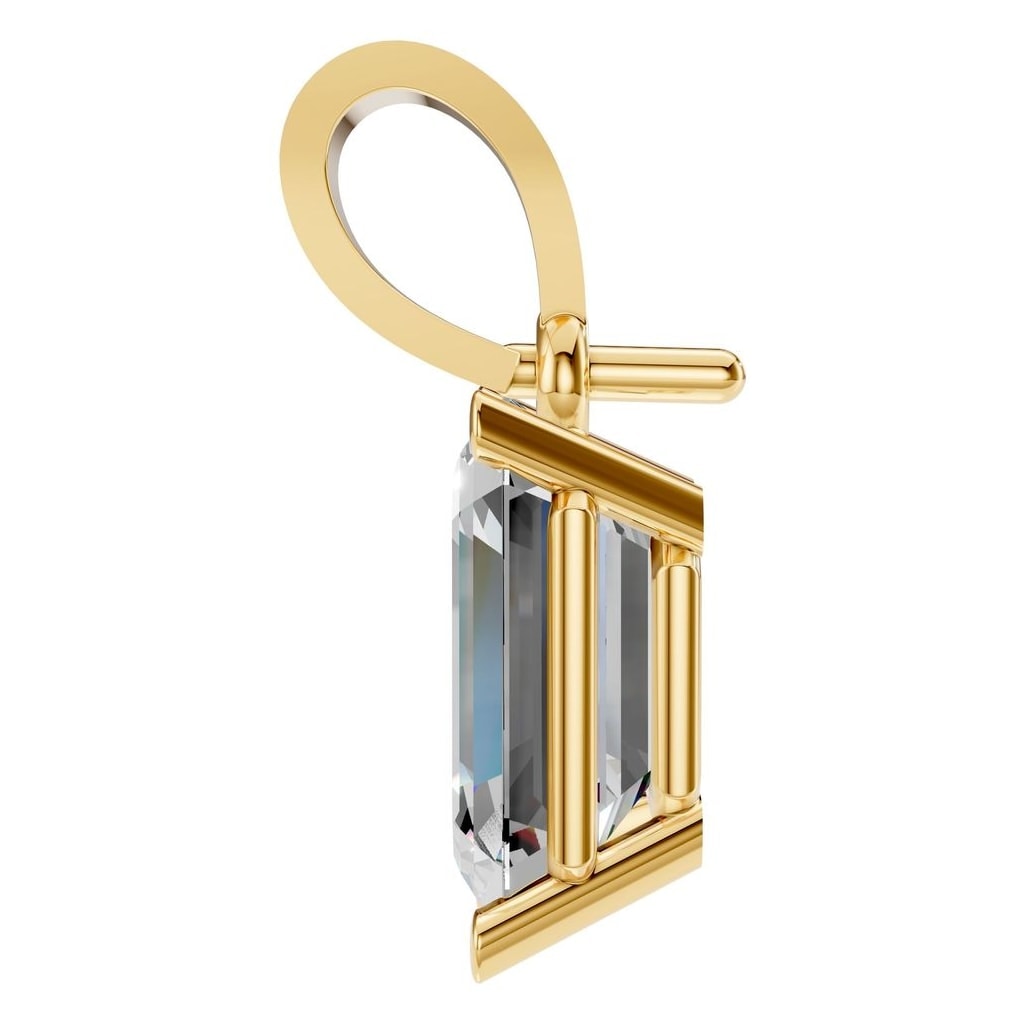 THE ZIOR PE-1923 Emerald Solitaire – Gelbgold mit Diamantbesatz